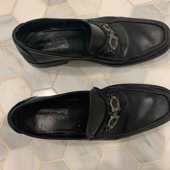 Salvatore Ferragamo Black Leather Loafers main image 5